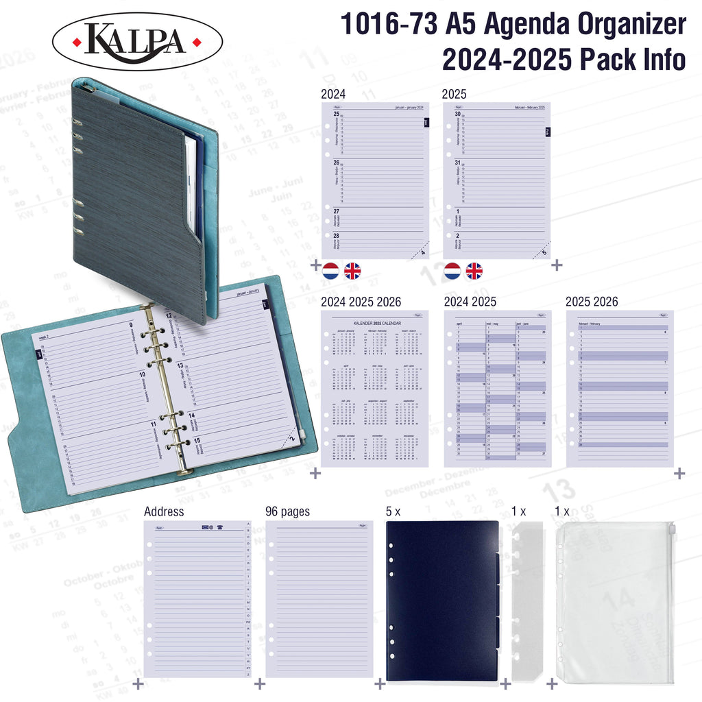 Clipbook A5 Ring Binder with 2024 2025 Pack Info