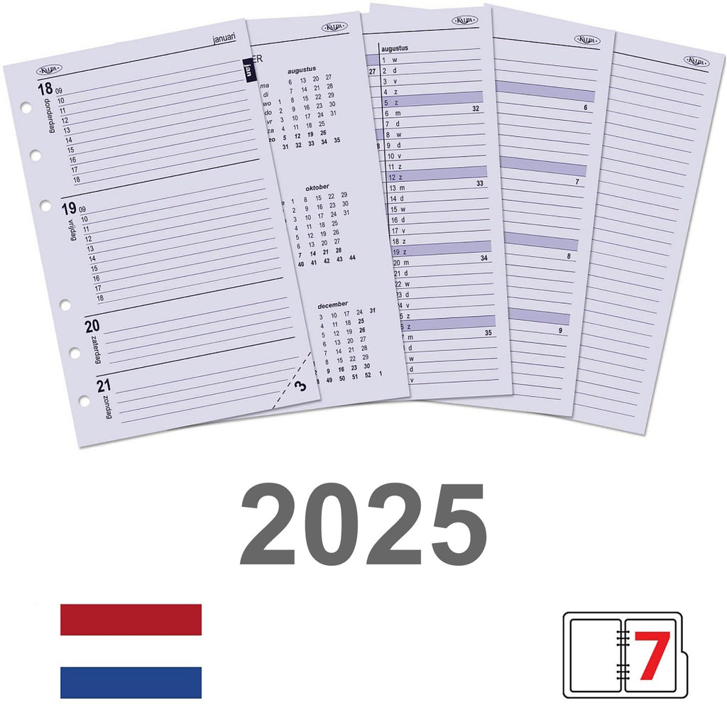 Senior Agenda Binder Inserts Weekly NL 2025