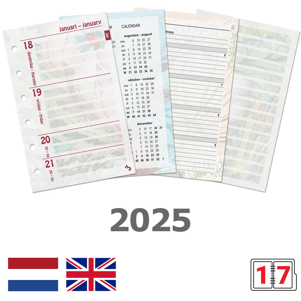 Pocket Agenda Planner Inserts Weekly NL EN 2025