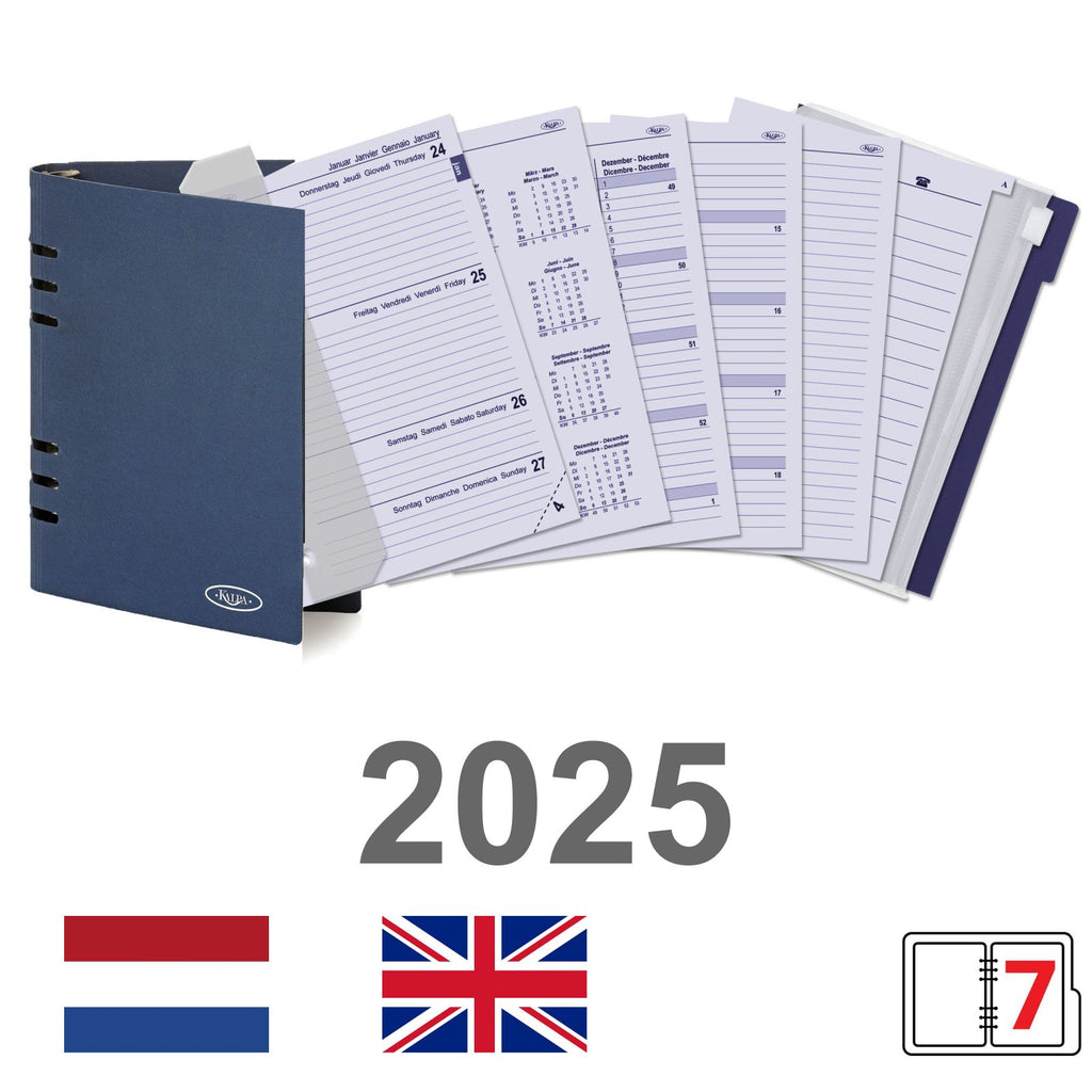 A5 Planner Filler Paper Week EN NL with Storage Folder 2023