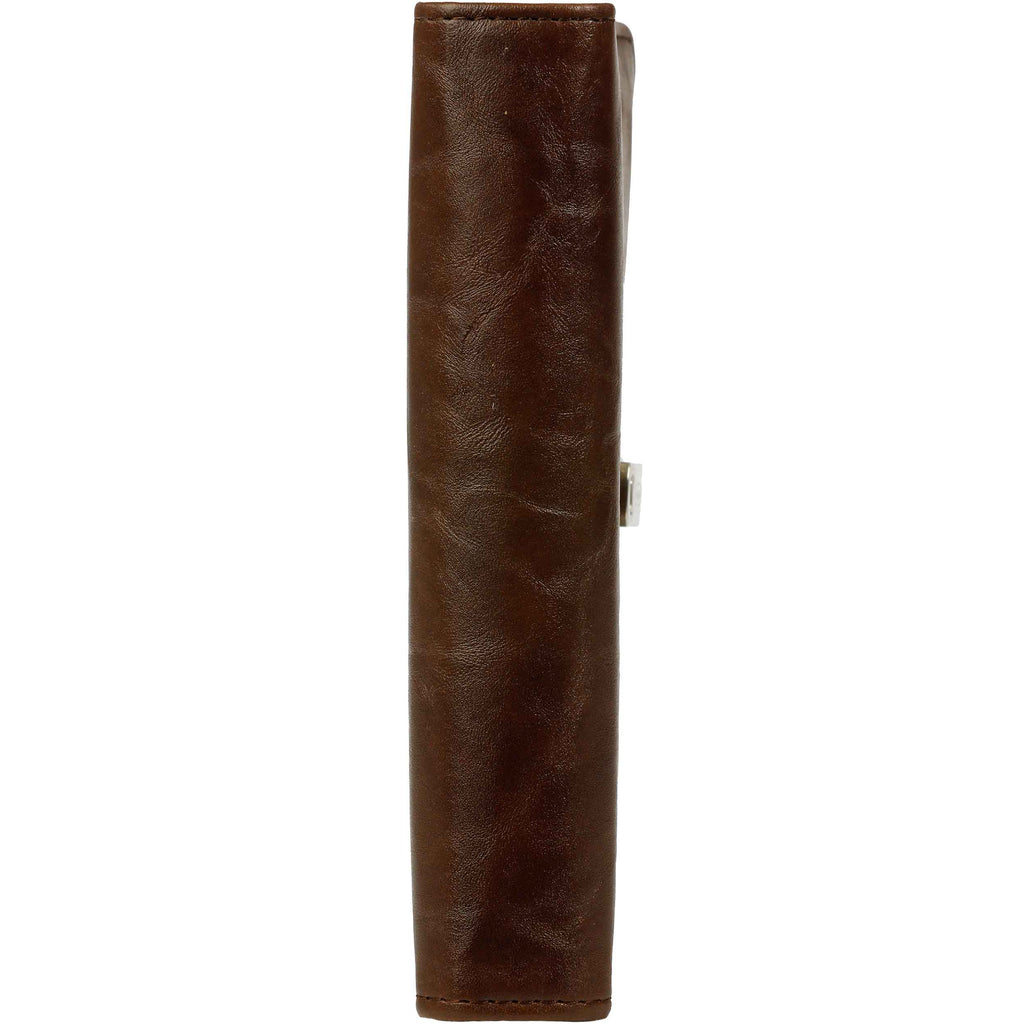 Beautiful Stylish Leather Refillable A5 Agenda Ring Binder Omber brown