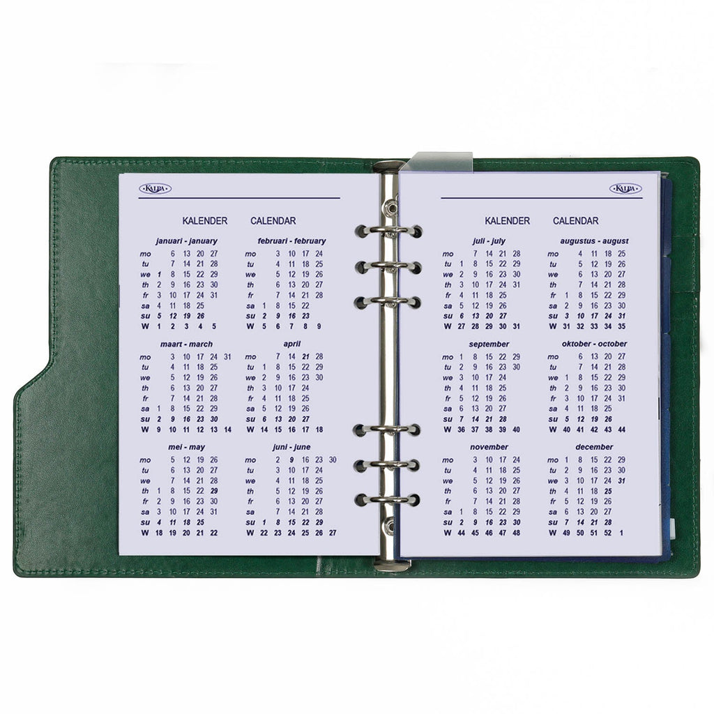 Compact  Croco Green Refillable A5 Planner Organizer 