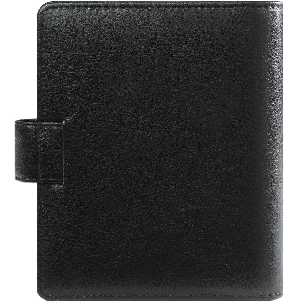 Refillable Pocket Planner Organizer Black Leather