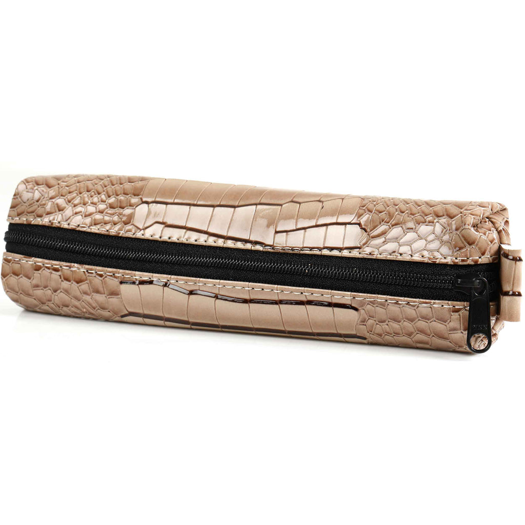 Kalpa Pencil Case Bag With Zip Croco Taupe