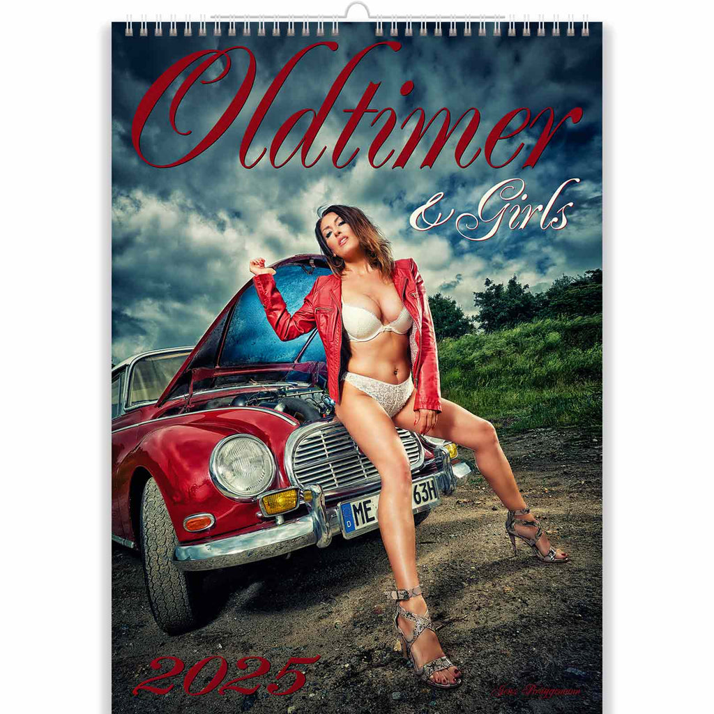 Sexy Vintage Car Calendar Oldtimer and Girls Cover