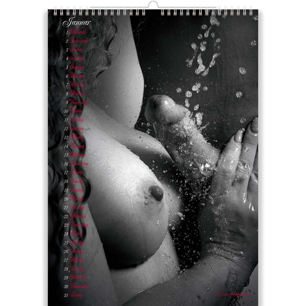 Girl with Round Boobs Grabs a Hard Cock in Adult Sex Calendar