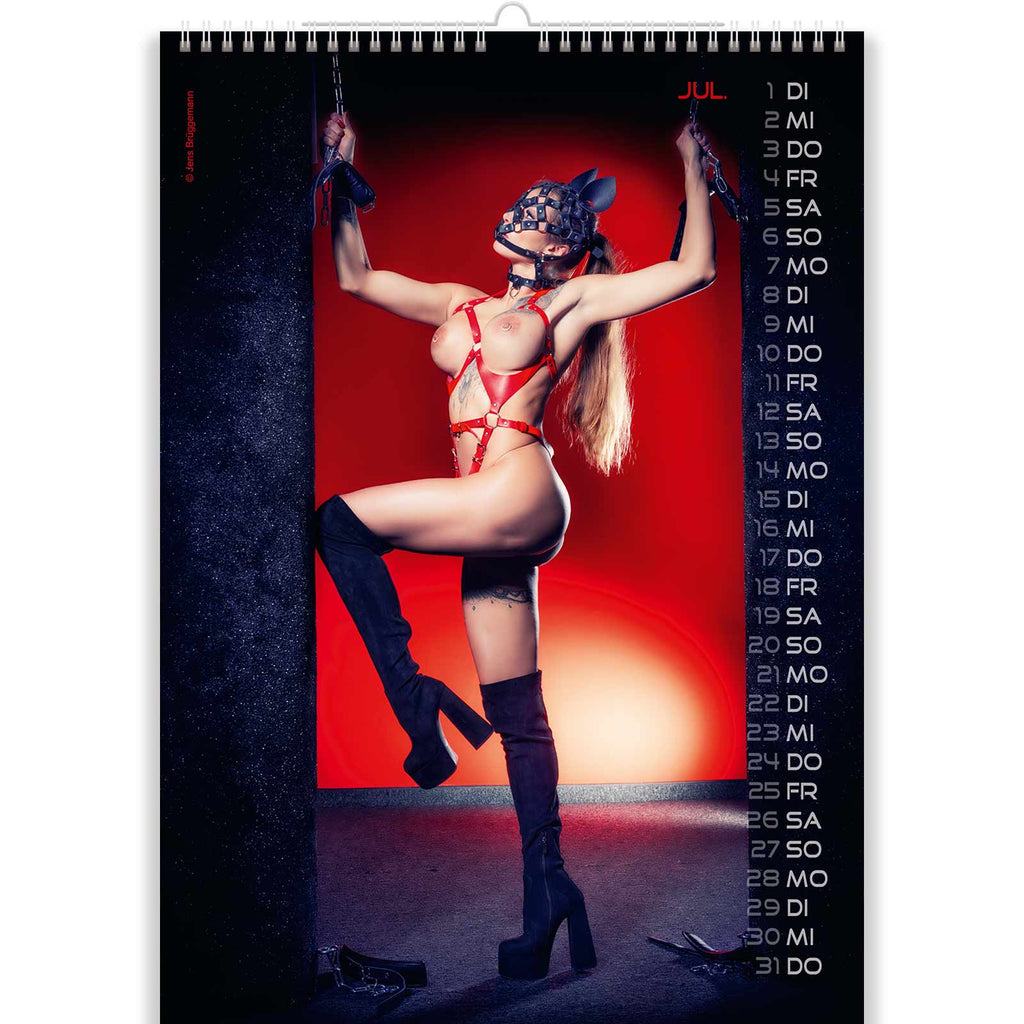 Sexy Blonde Slave in Adult Fetish Calendar