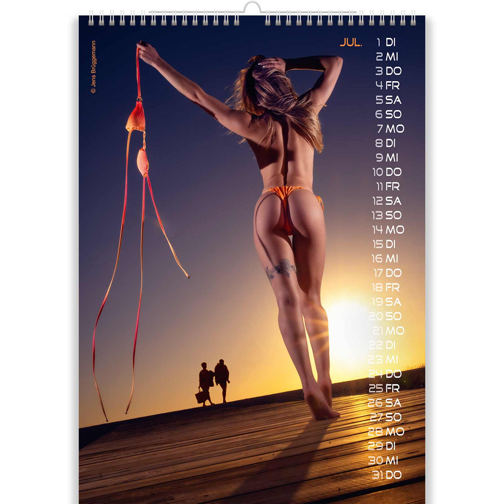 Hot Babe with Round Ass in Xrated Calendar