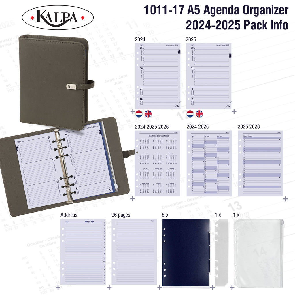 A5 Ring Agenda with 2024 2025 Pack Info