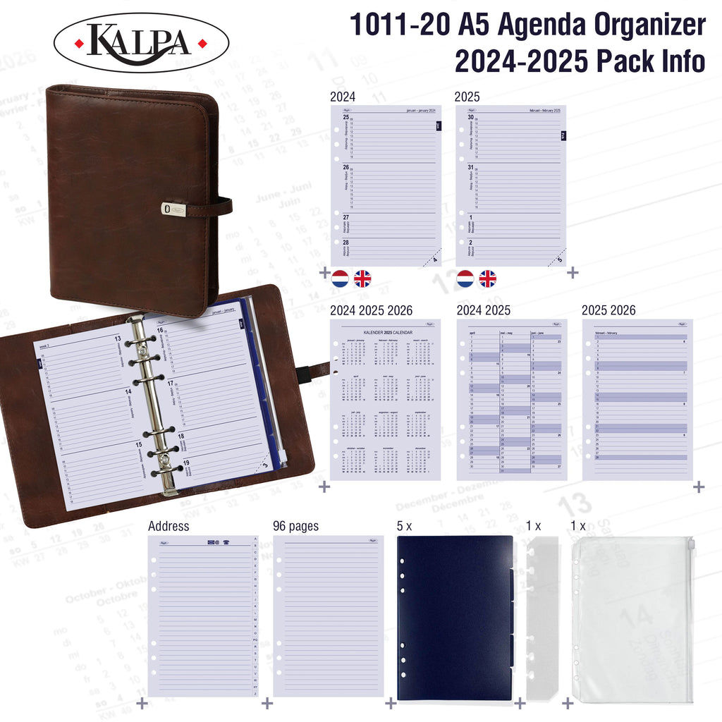 A5 Ring Agenda Planner with 2024 2025 Pack Info