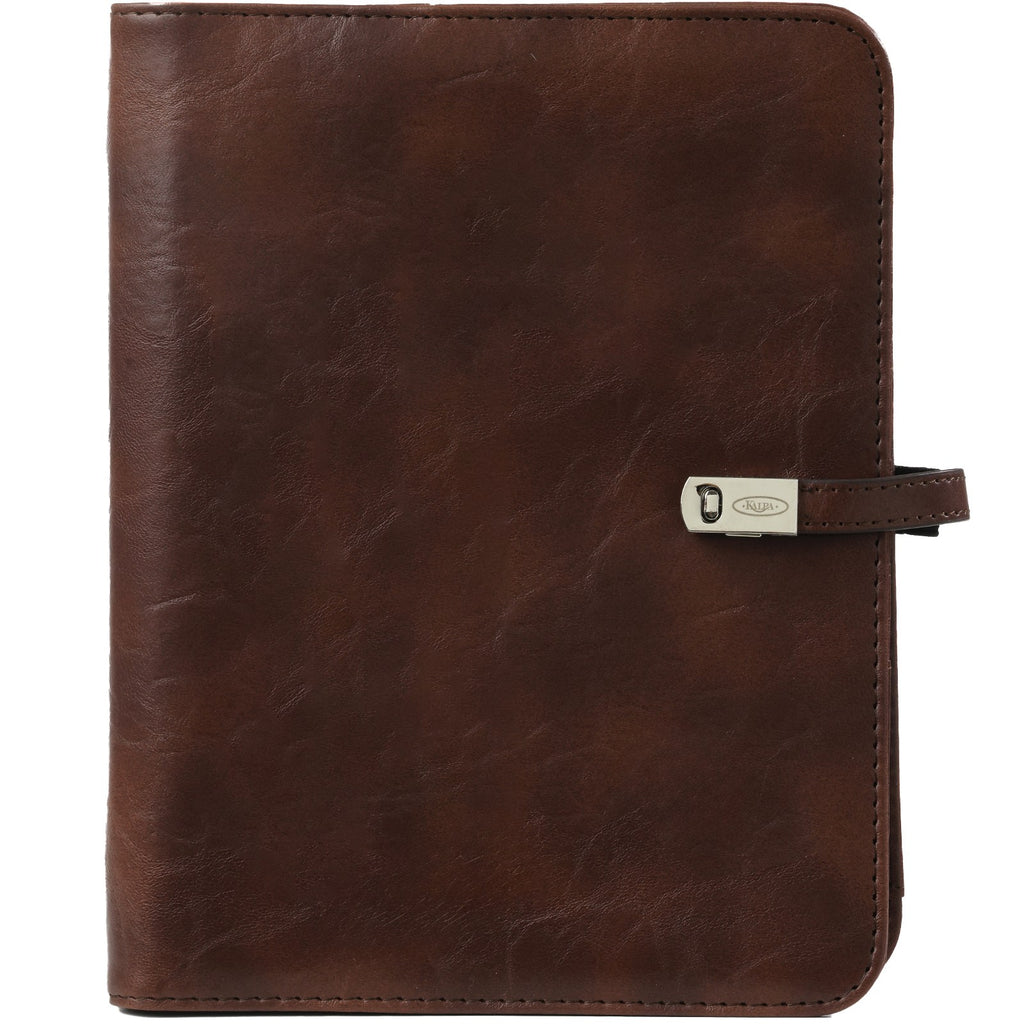 Front View of A5 Ring Agenda Planner Hazelnut Brown