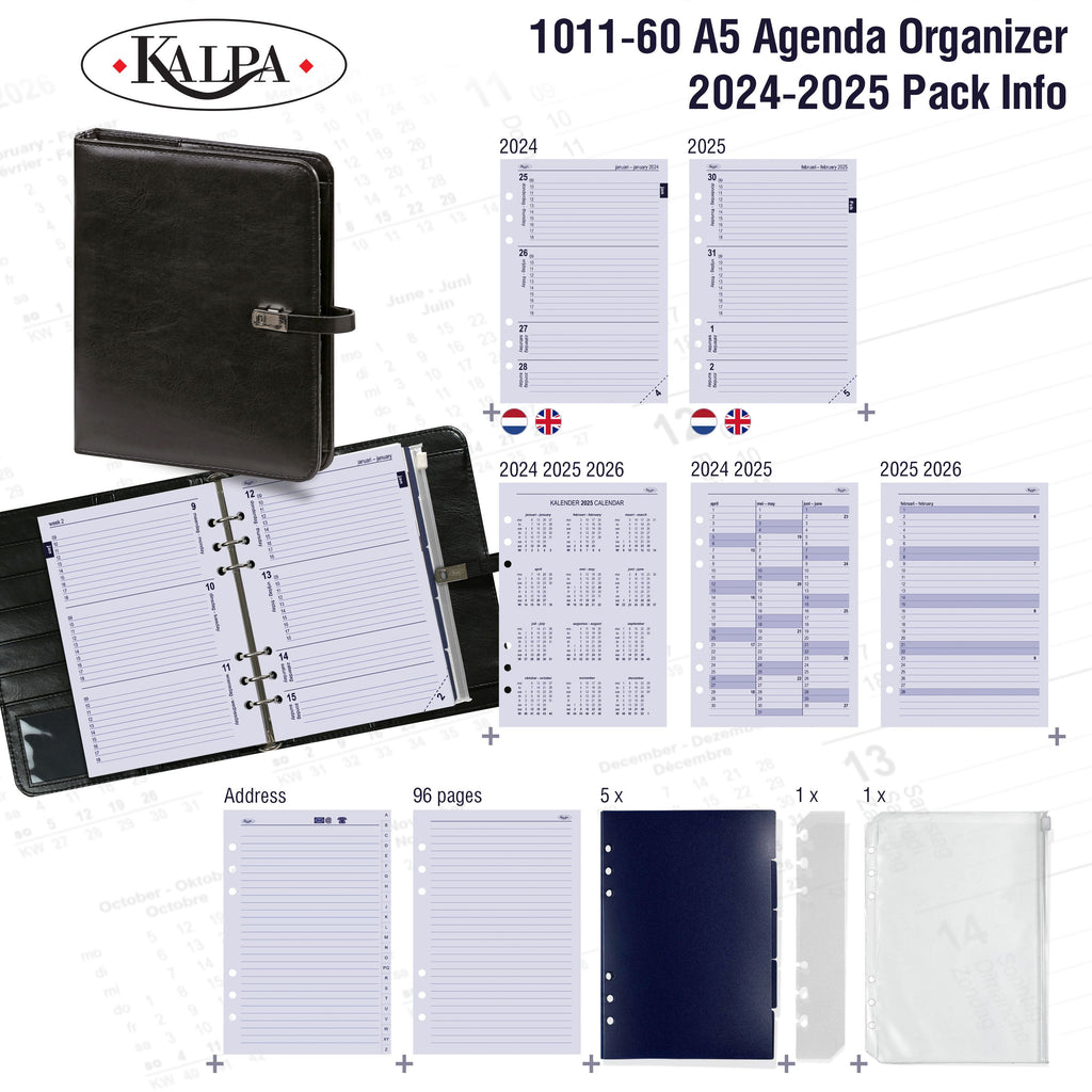 A5 Ring Binder Planner with 2024 2025 Pack Info