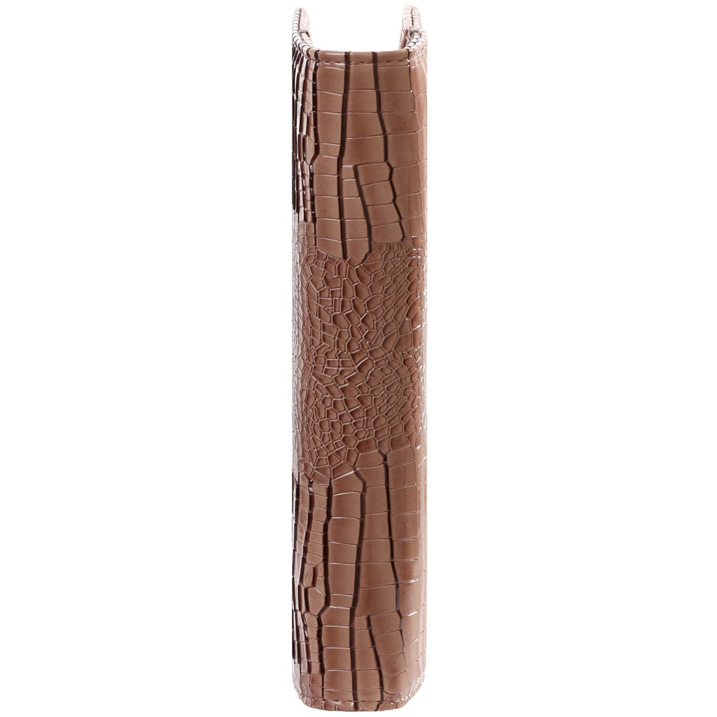 Zijaanzicht A5 agenda Gloss Croco Taupe