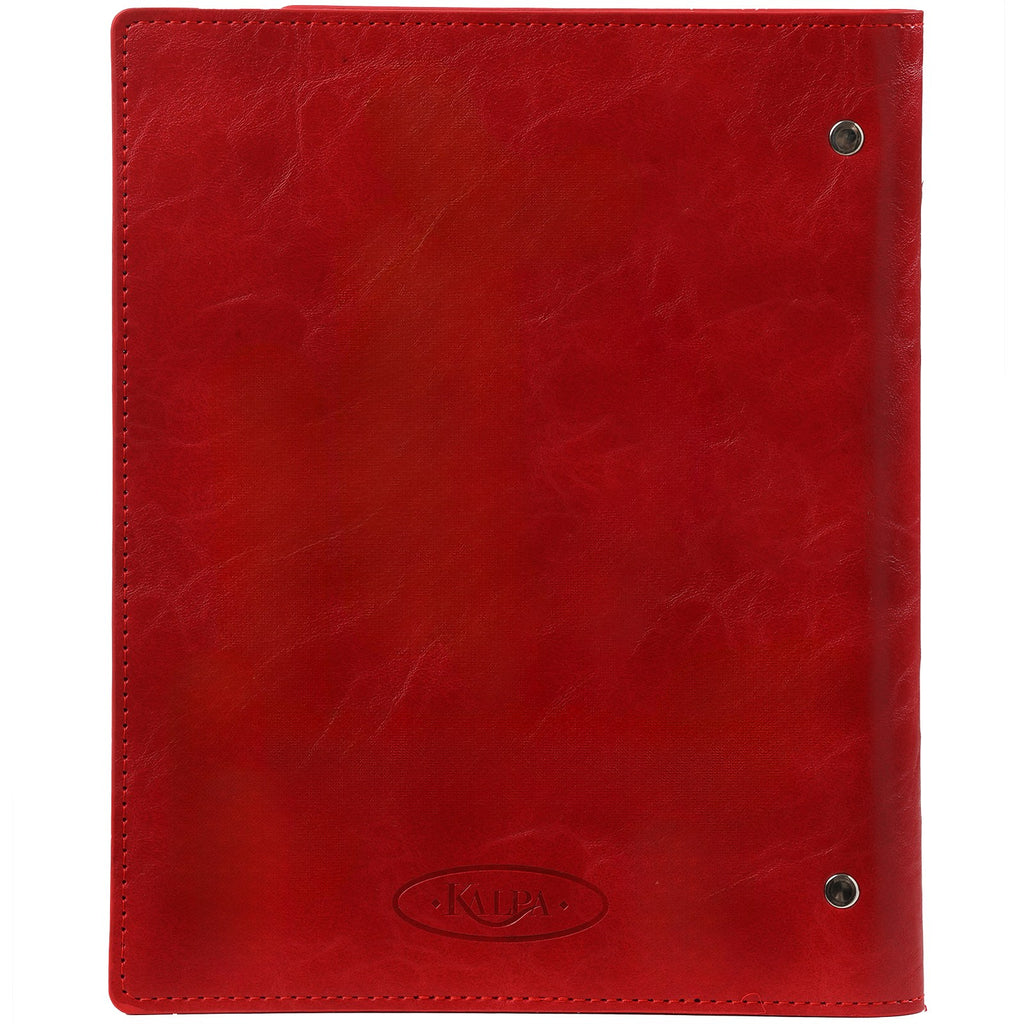 Back View of A5 6 Ring Planner Organizer Red