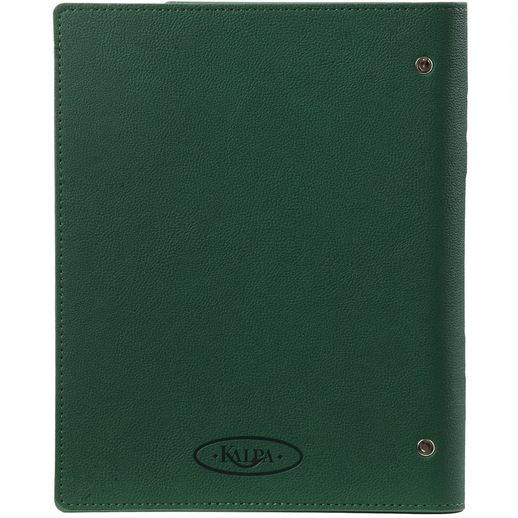 Back View of A5 Refillable 6 Ring Planner Green
