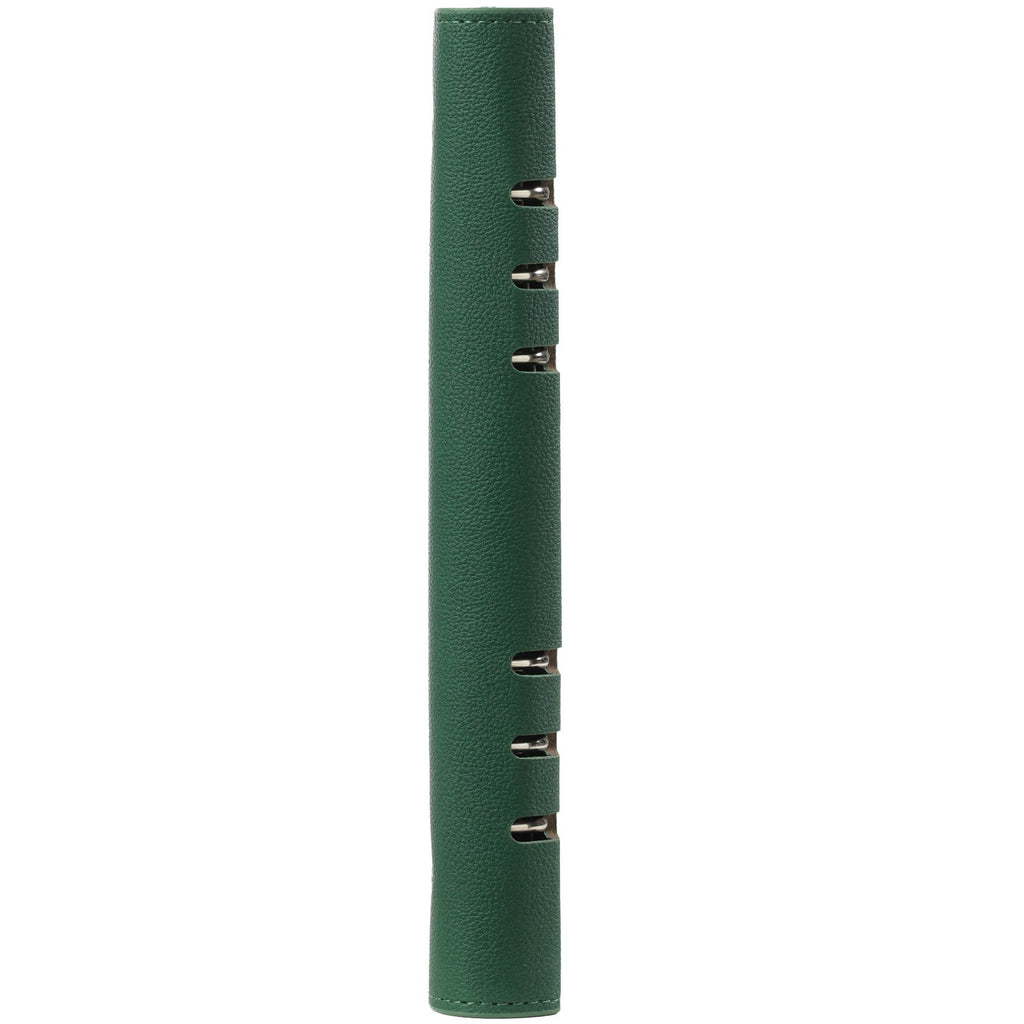 Side View of A5 Refillable 6 Ring Planner Green