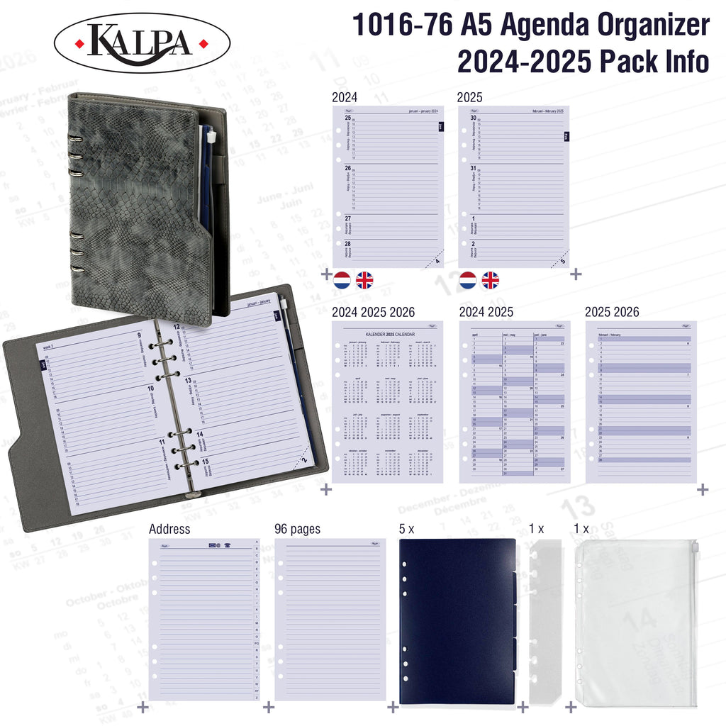A5 Binder Planner Clipbook with 2024 2025 Pack Info