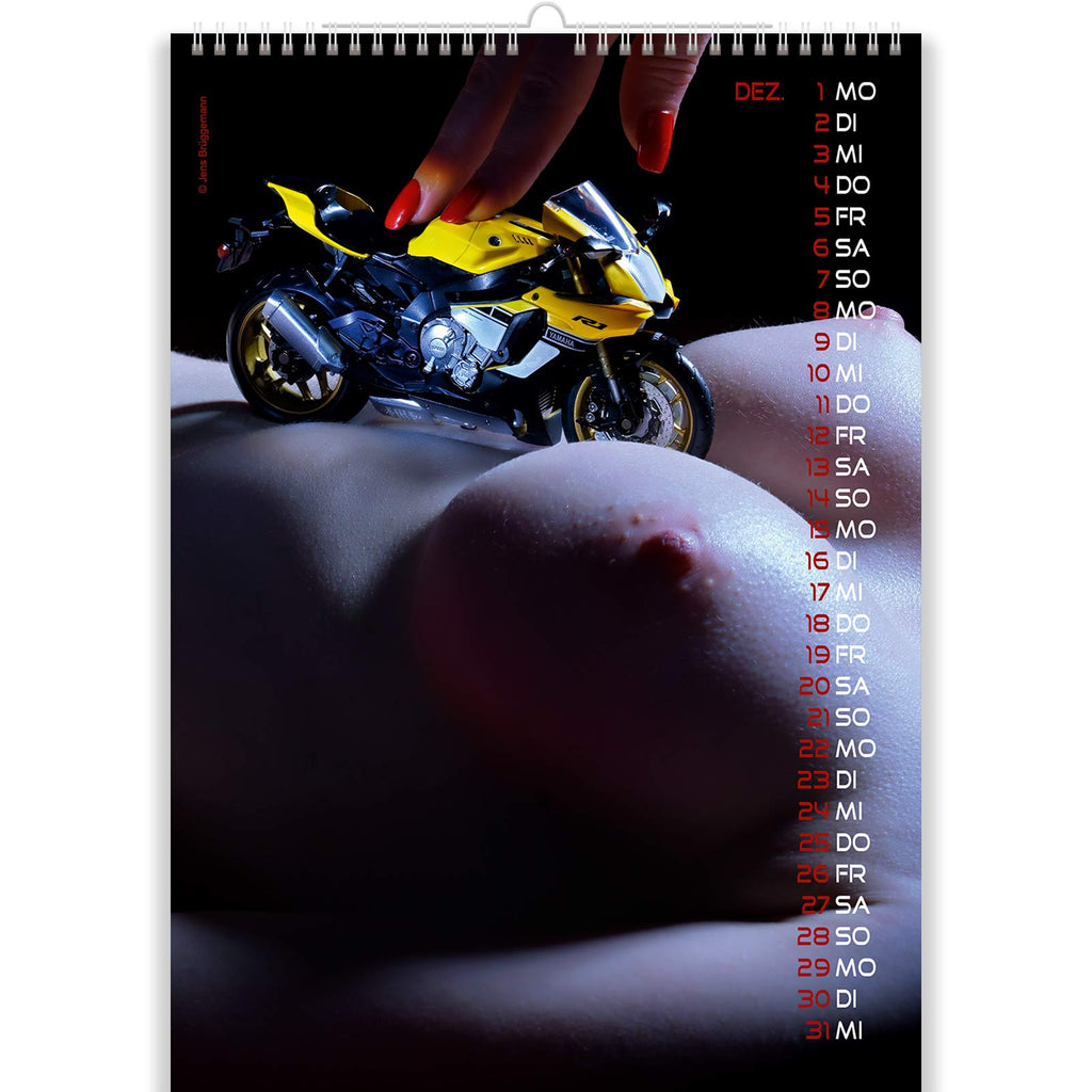Sweet Nipples in Nude Motorcycle Calendar