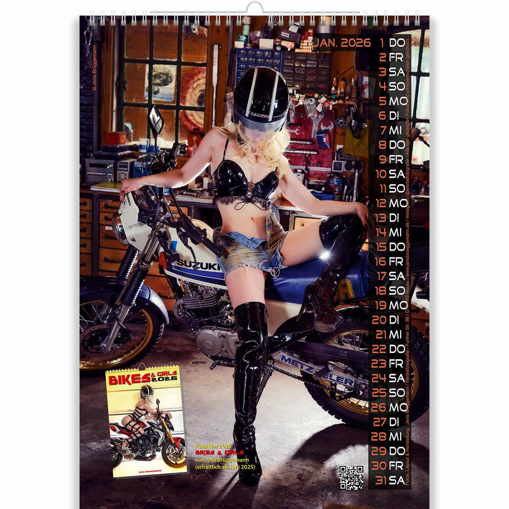 Nude Motorcycle Calendar Blonde