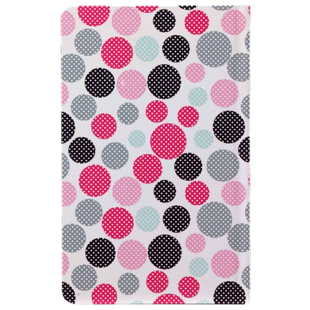 Back View of White B6 Notebook Colorful Dots