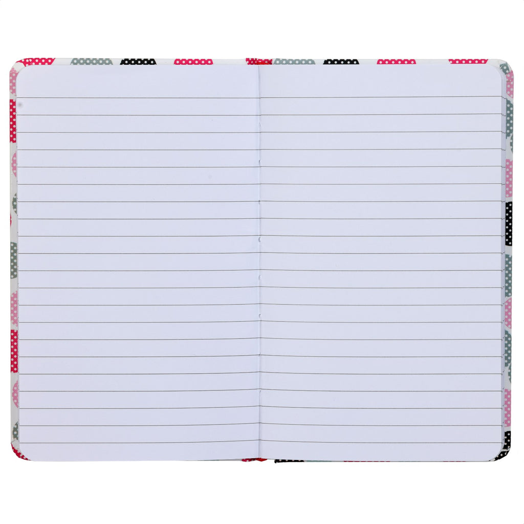 Inner View of White B6 Notebook Colorful Dots