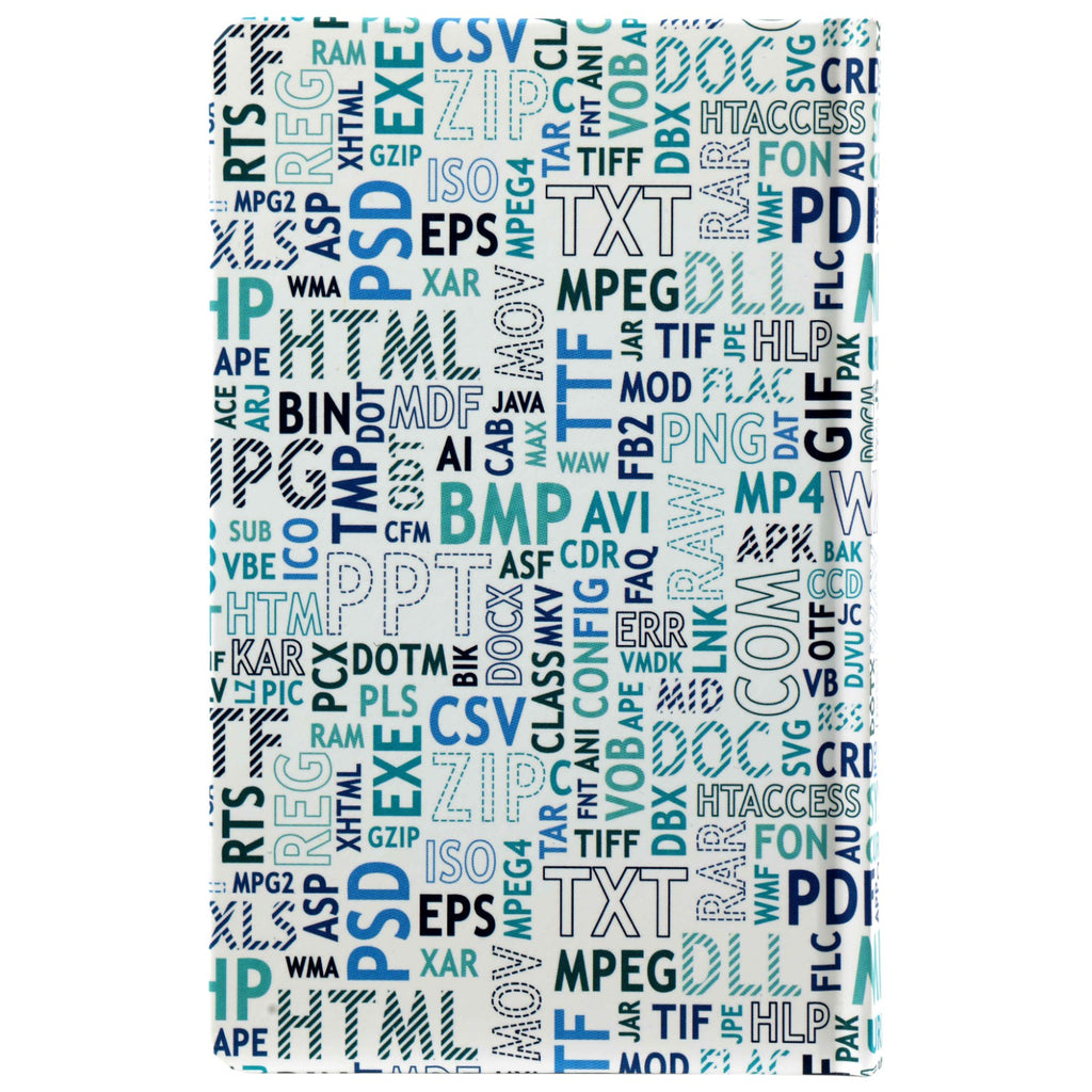 Back View of B6 Notebook Lined Paper Blue Codes