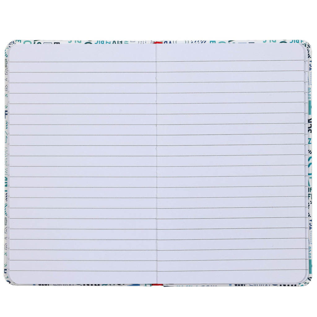 Inner View of B6 Notebook Lined Paper Blue Codes