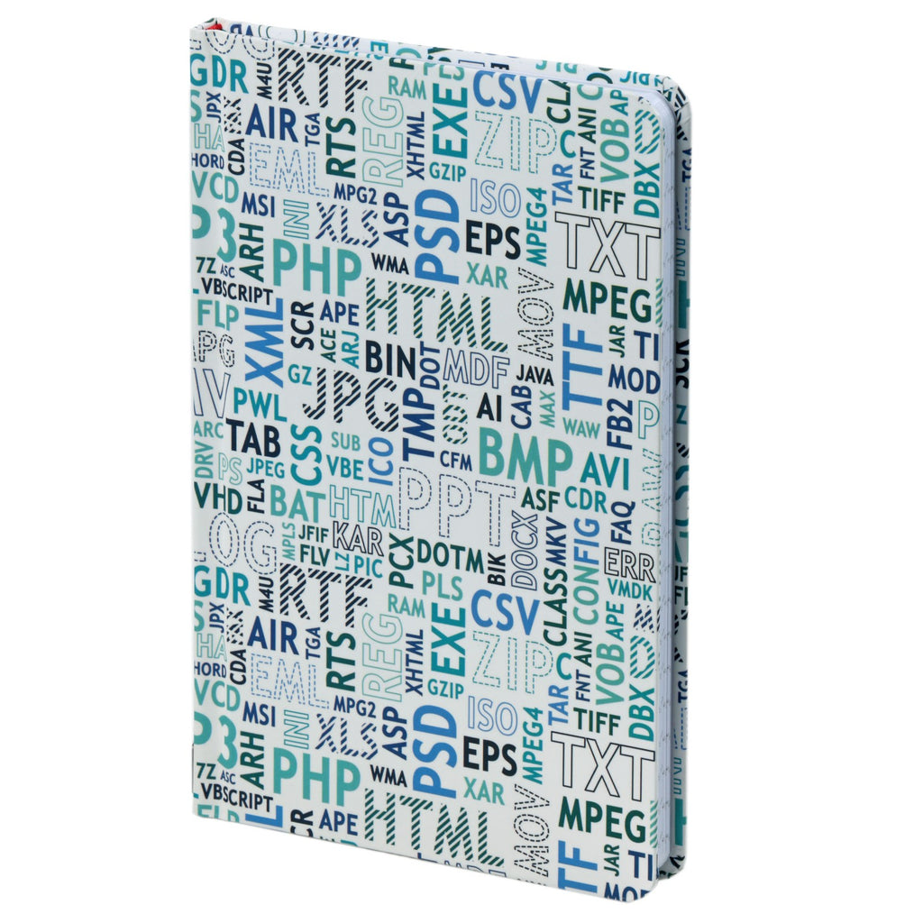 Cover of B6 Notebook Lined Paper Blue Codes