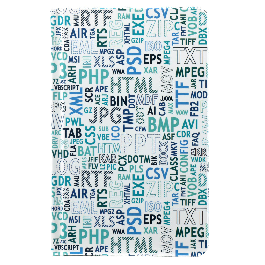 Front View of B6 Notebook Lined Paper Blue Codes