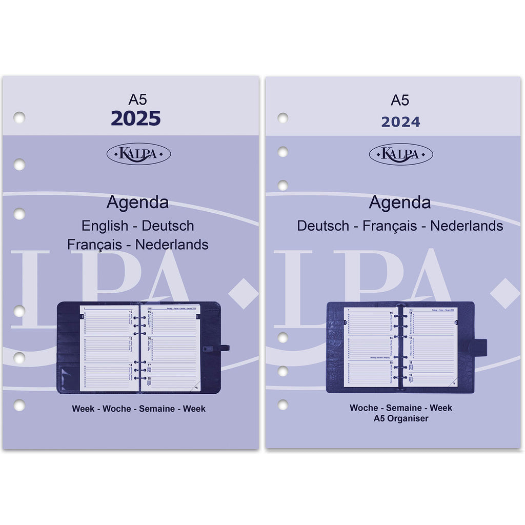 A5 Agenda Inserts Compatible with Filofax Agenda Refills