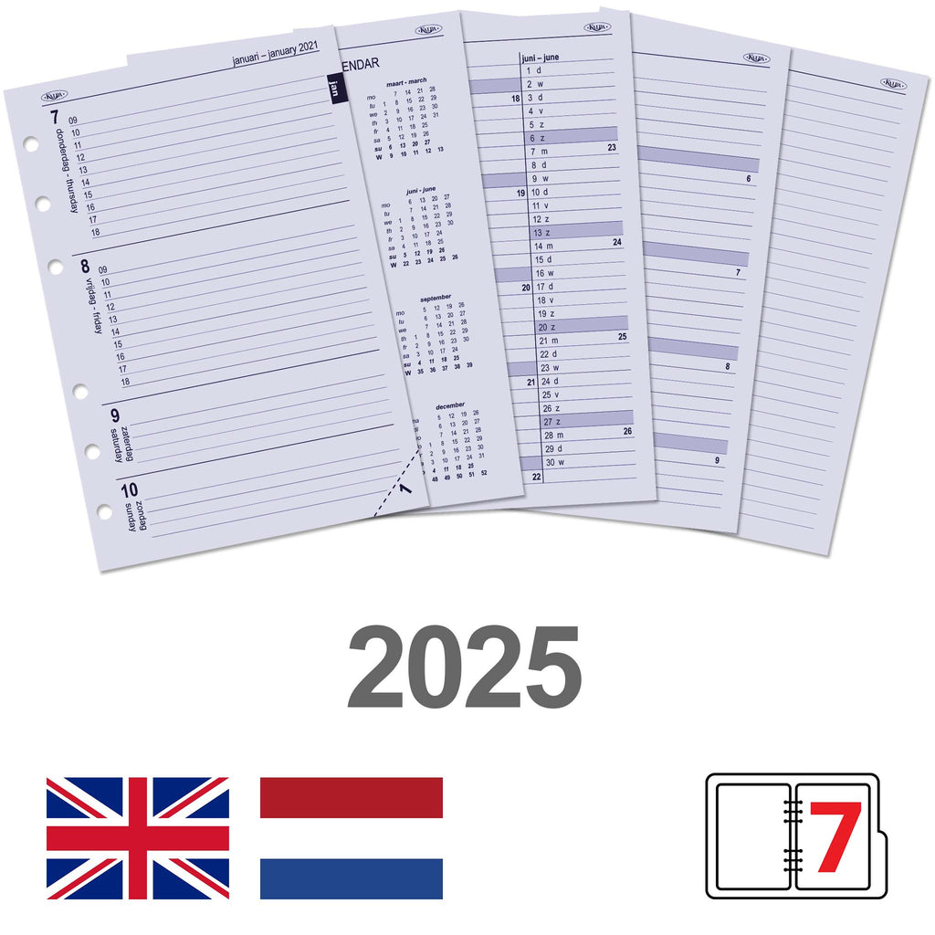 Kalpa A5 Organizer Nachfüllpack NL EN 2025