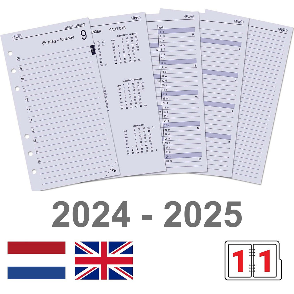 Personal Planner Inserts Daily NL EN 2024 2025