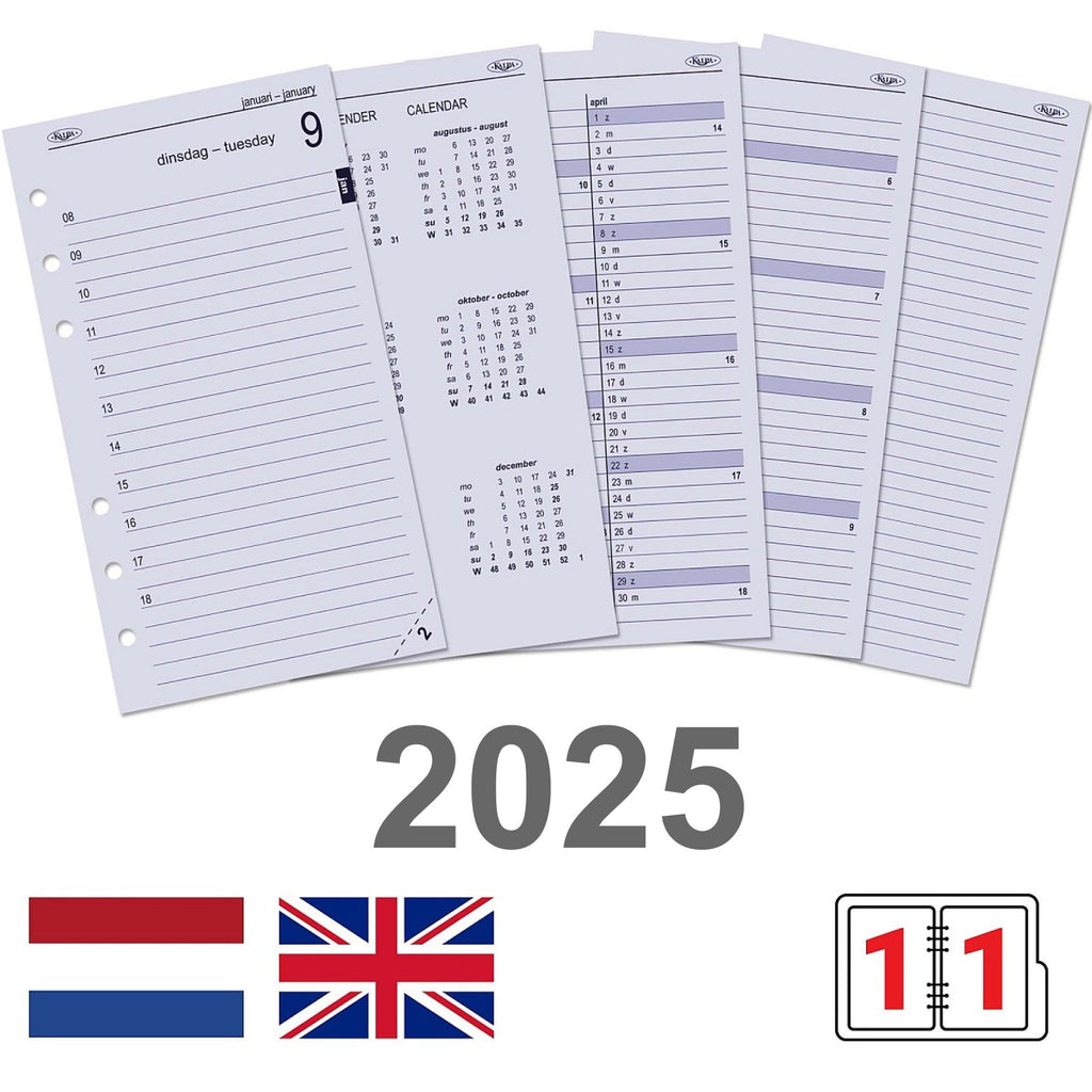 Personal Agenda Inserts Day NL EN 2025