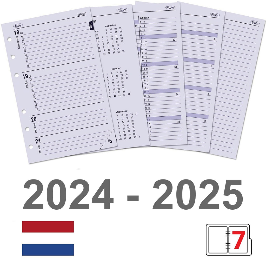 Senior Agenda Binder Inserts Weekly NL 2024 2025