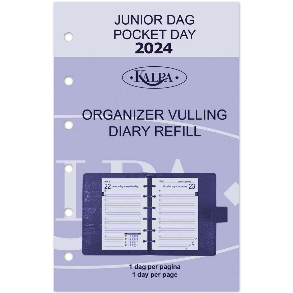 Pocket 6 Ring Agenda Organizer Inserts NL EN 2024 by Kalpa