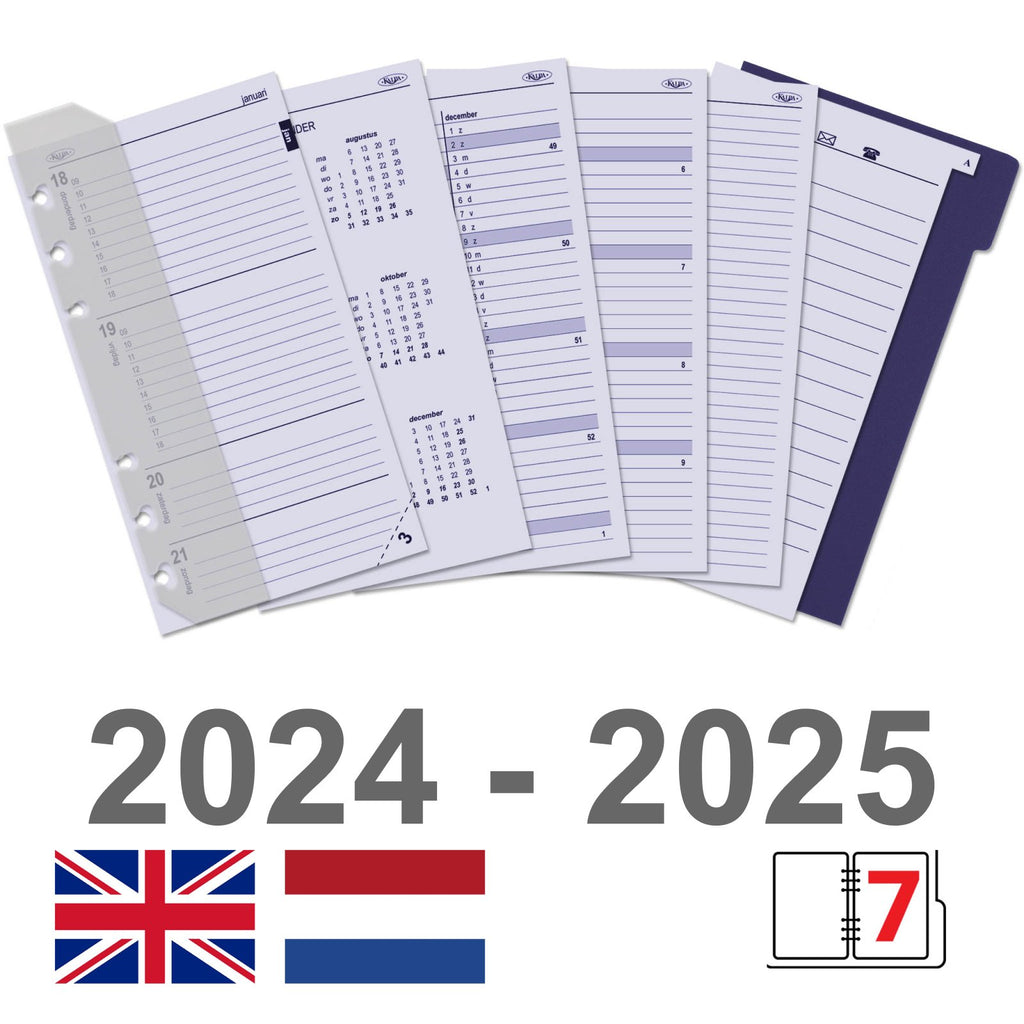Mini Agenda Filler Weekly Complete Set NL EN 2024 2025