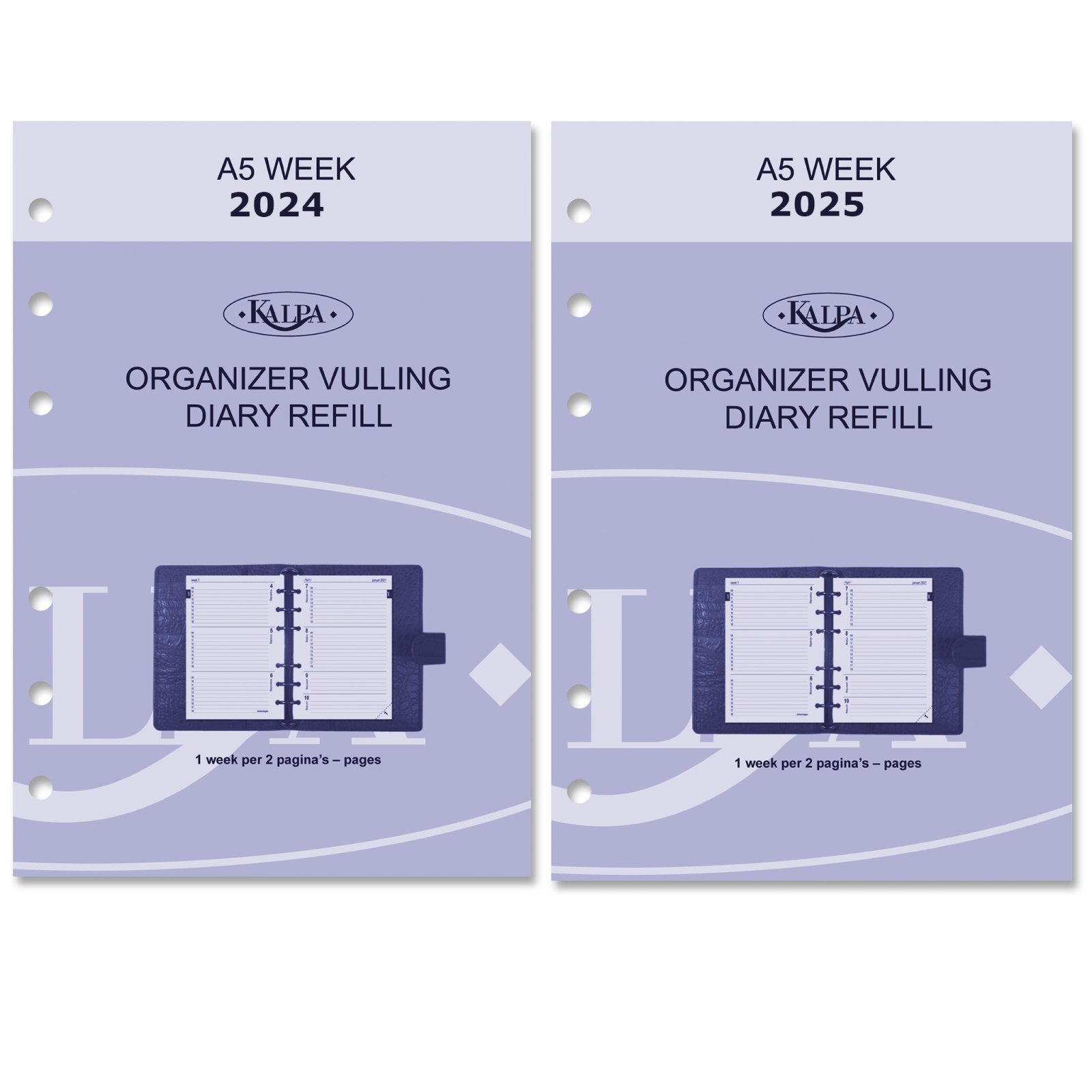A5 6 Ring Agenda Organizer Refills 2024 2025 –