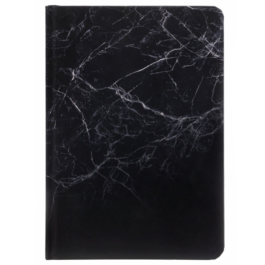 Front View of Black Marble Notebook