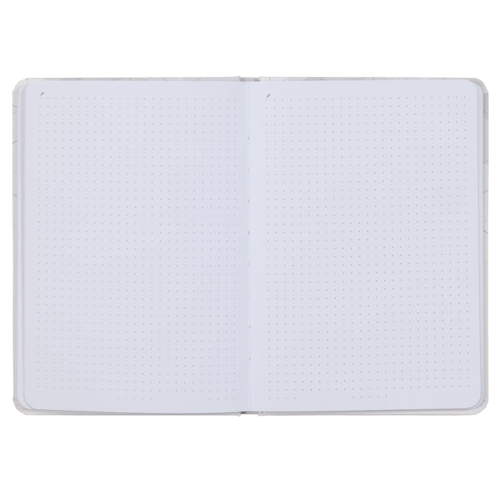 Inner View of Blue Dotted Notebook