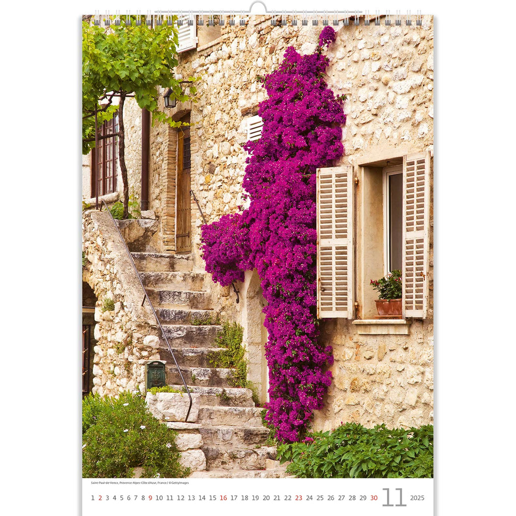 November in the Romantic Calendar 2025 brings a charming stone stairway to life. This picturesque feature invites romantic walks, where each step leads to moments of tranquility and shared beauty, creating memories that echo the timeless allure of love and exploration.