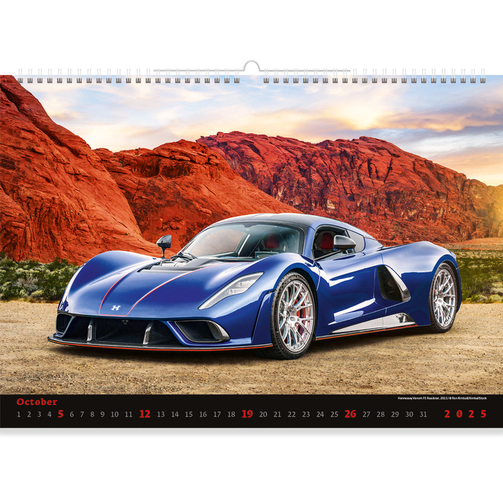Incredible blue sports car making a bold statement against the red rock backdrop. Are you ready to ride through the mountains in this super fast car?