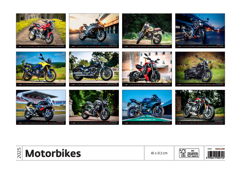 Motorbikes-Calendar-2025