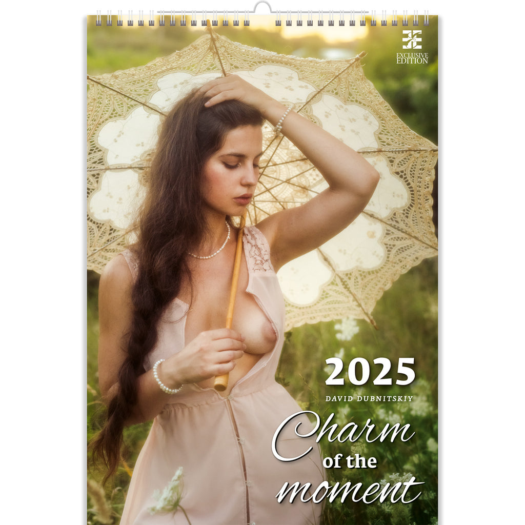 Experience the beauty of the nude form in 'Charm of the Moment' calendar. Revel in the elegance!
