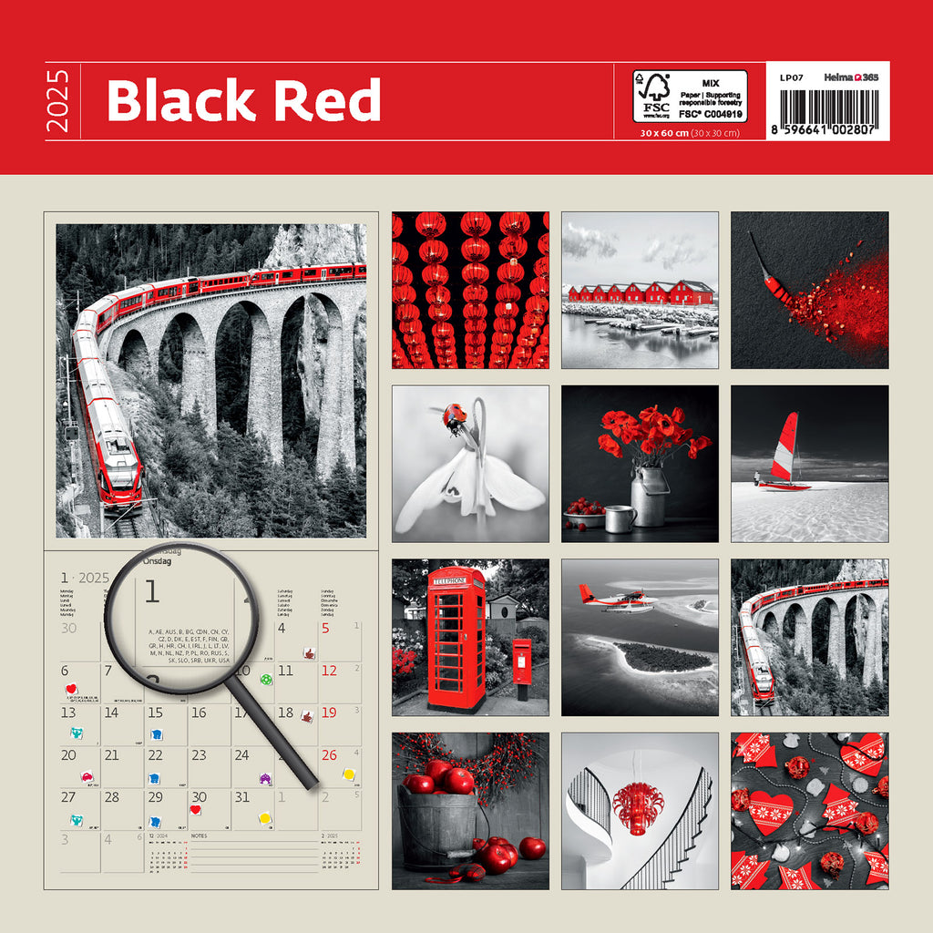 Embrace the vibrance of black and red with our Black Red Calendar 2025! Each picture invokes joy and tranquility. Capture your best Moments and elevate your mood!