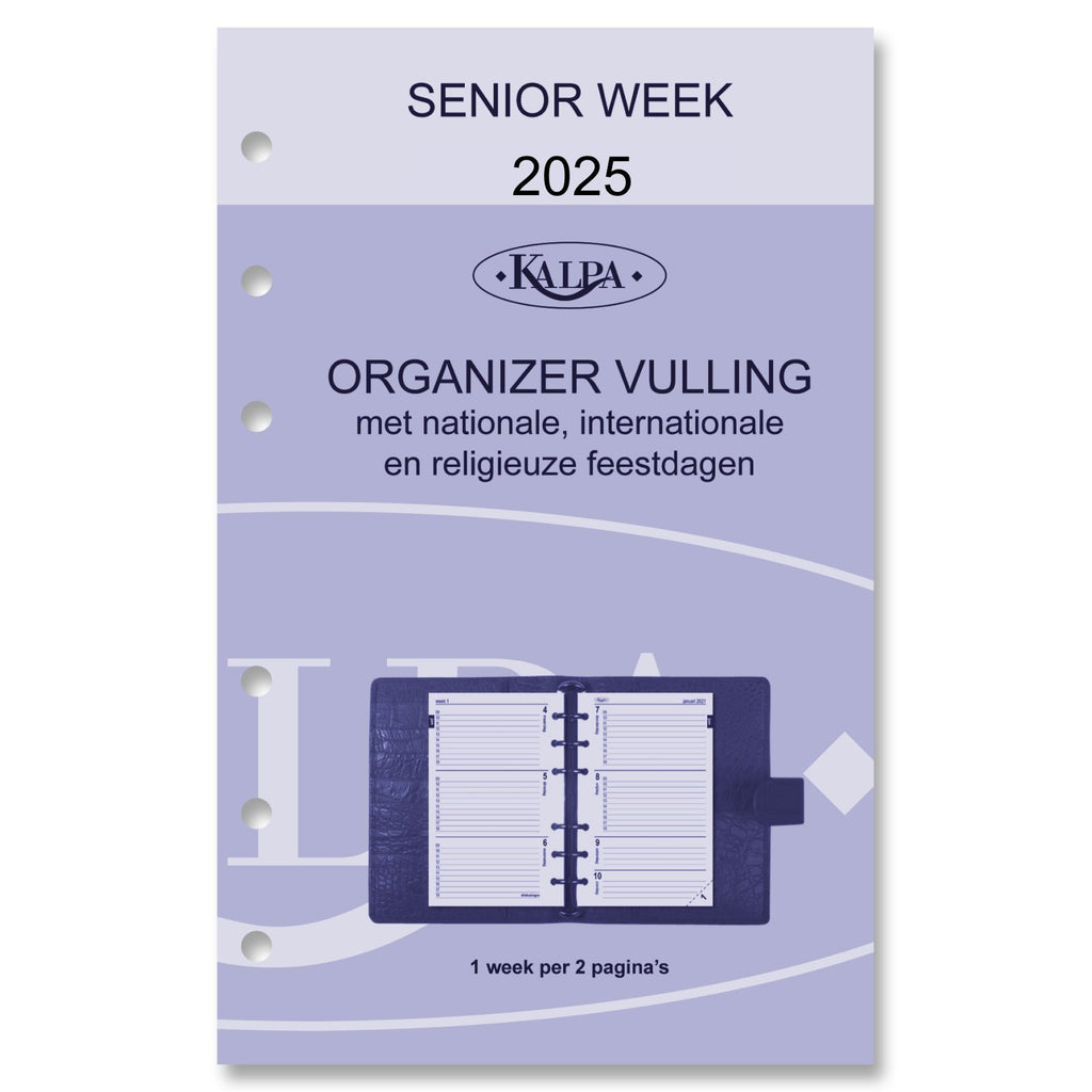 Senior Agenda Binder Inserts Weekly in Dutch 2025