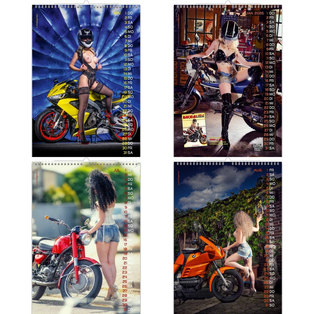 Sexy Women in Nude Bike Calendar