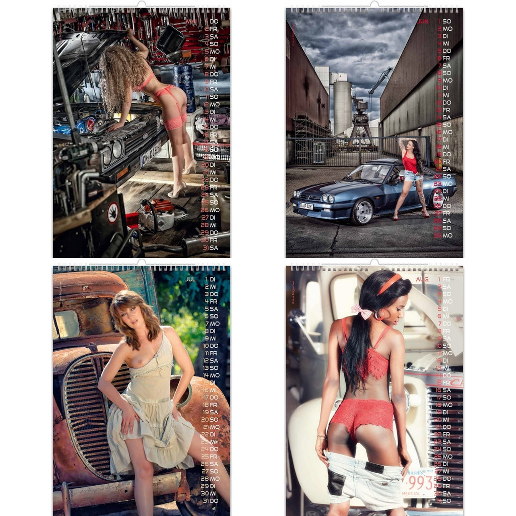 Hot Women in Nude Car Calendar