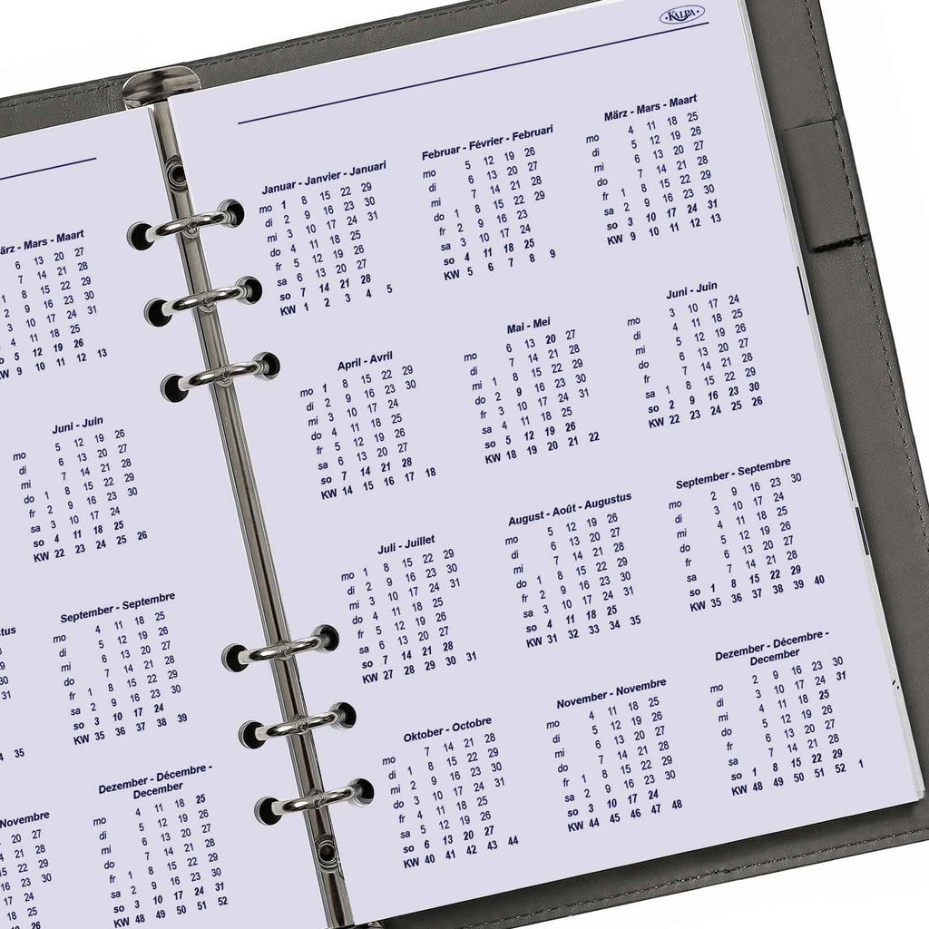 High Quality Diary Refills Weekly EN DE FR NL 2024 2025 2026