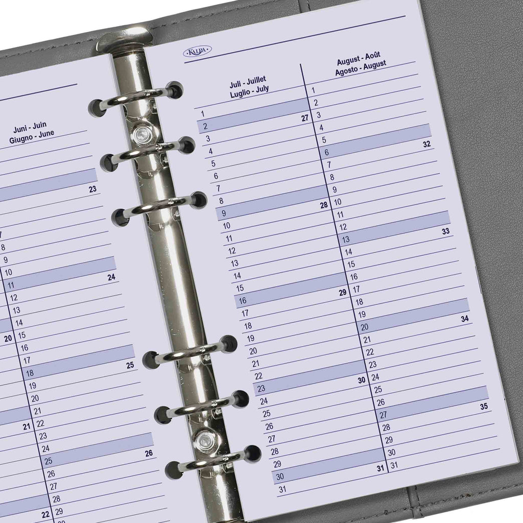 Kalpa Personal Agenda Planner Refill Paper EN DE FR 2024 2025 2026