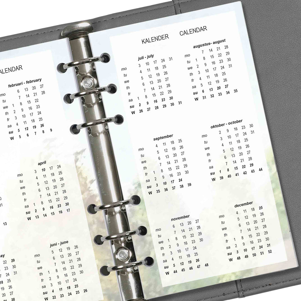 Kalpa Personal Agenda Binder Inserts Week NL EN 2025